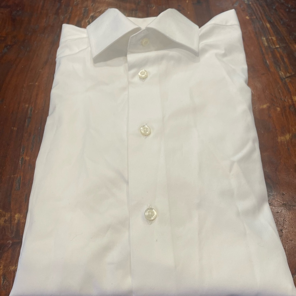 David Donahue dress shirt. 15.5, 34-35. White.
